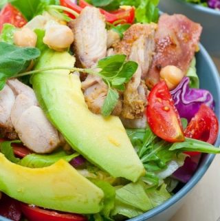 Sesame Chicken Avocado Salad