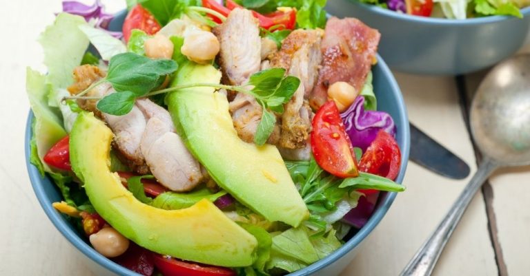 Sesame Chicken Avocado Salad